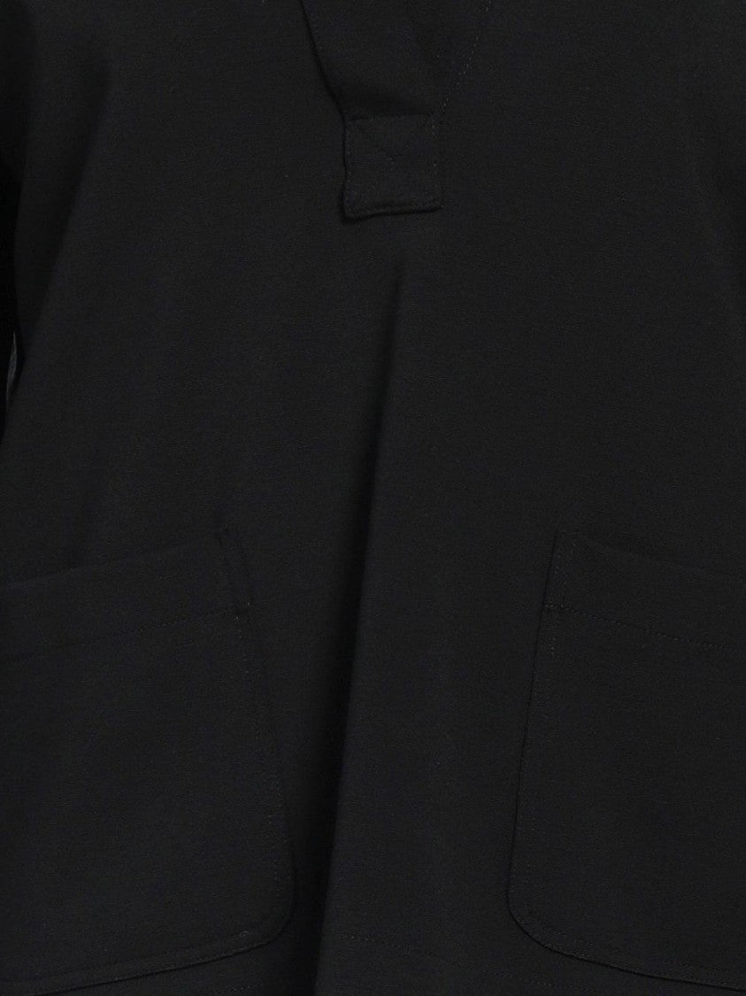 Jucca Black Knitted Jacket With Notched Collar And Three-Quarter Sleeves