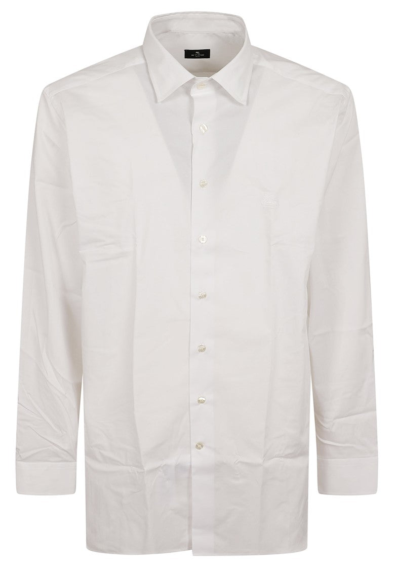 Etro Pure Cotton Shirt With Pegasus Embroidery