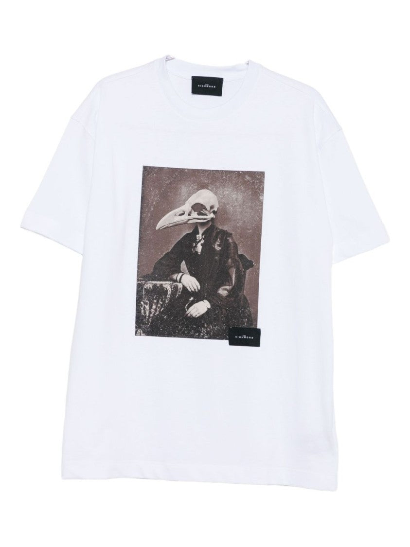 John Richmond Graphic Print Short-Sleeve T-Shirt With Vintage Motif