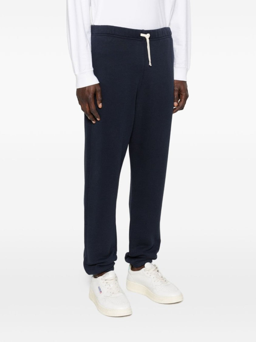 Autry Blue Drawstring Embroidered Casual Pants