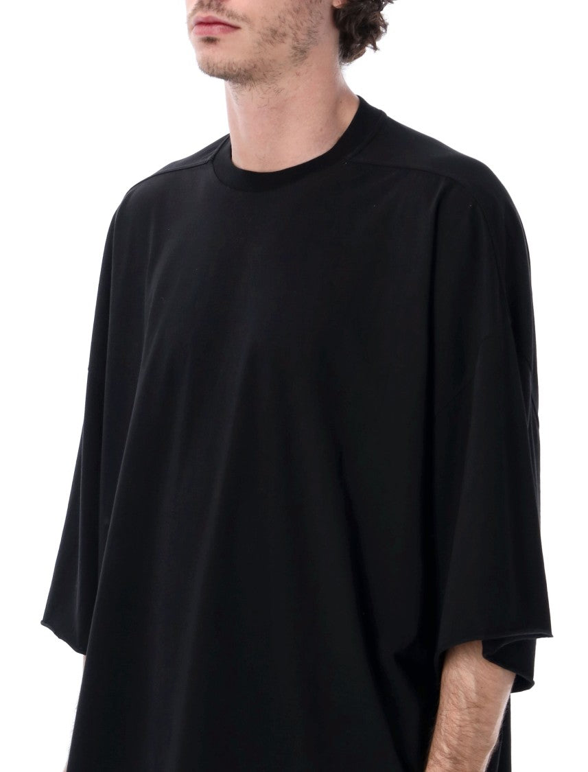 Rick Owens Jumbo Oversized Black T-Shirt With Architectural Design