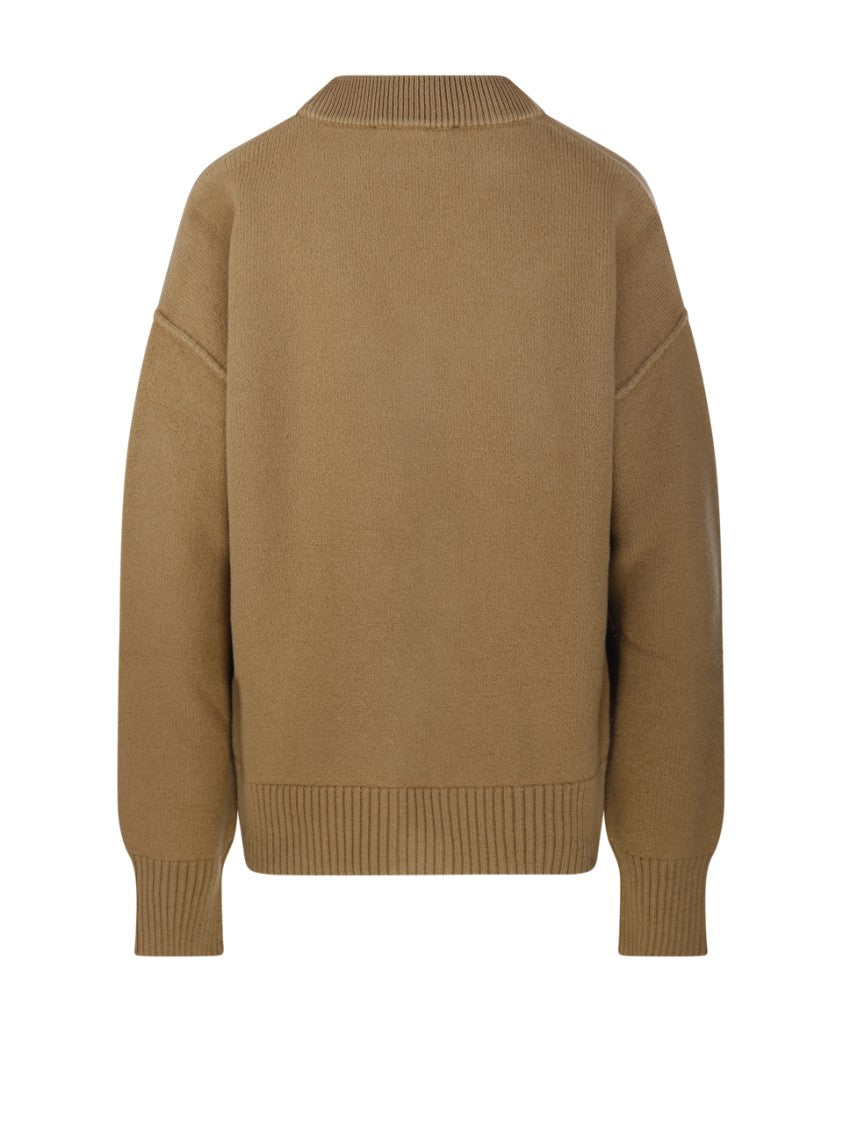 Ami Adc Cardigan V Neck Felted Merino