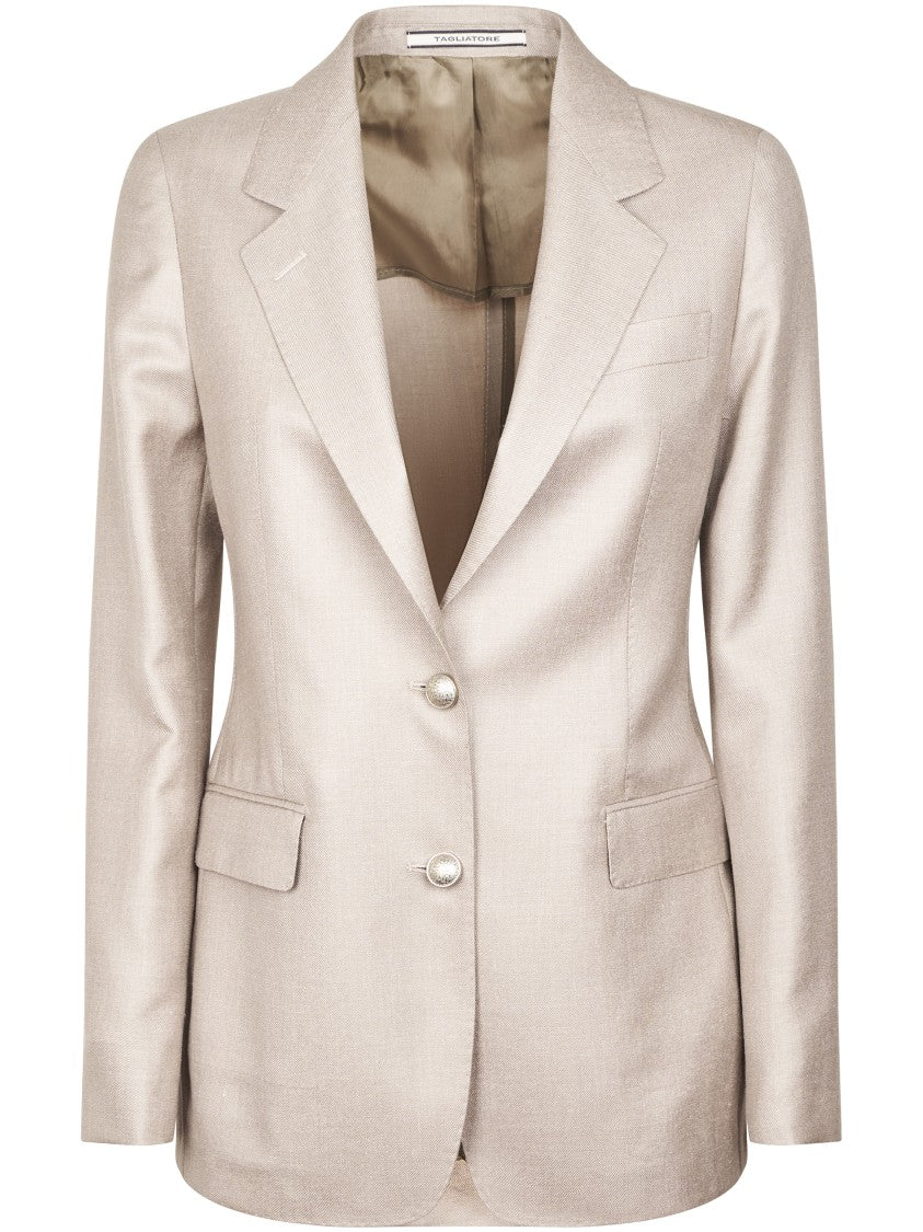 Tagliatore Tailored Jacket With Notch Lapel And Button Detail