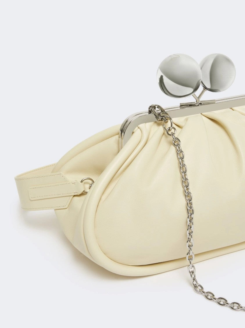 Max Mara Soft-Structured Ivory Clutch Bag