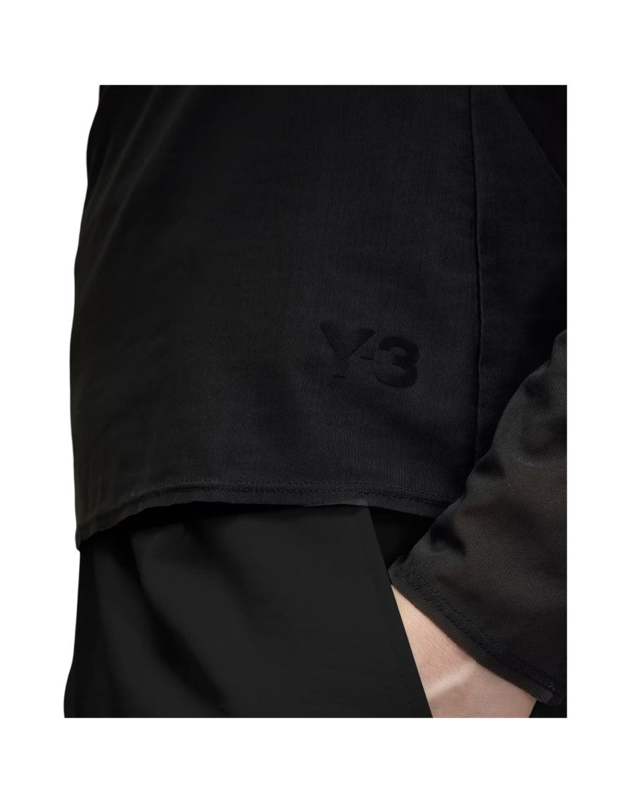 Y-3 Long-Sleeved Mesh T-Shirt With Contemporary Details