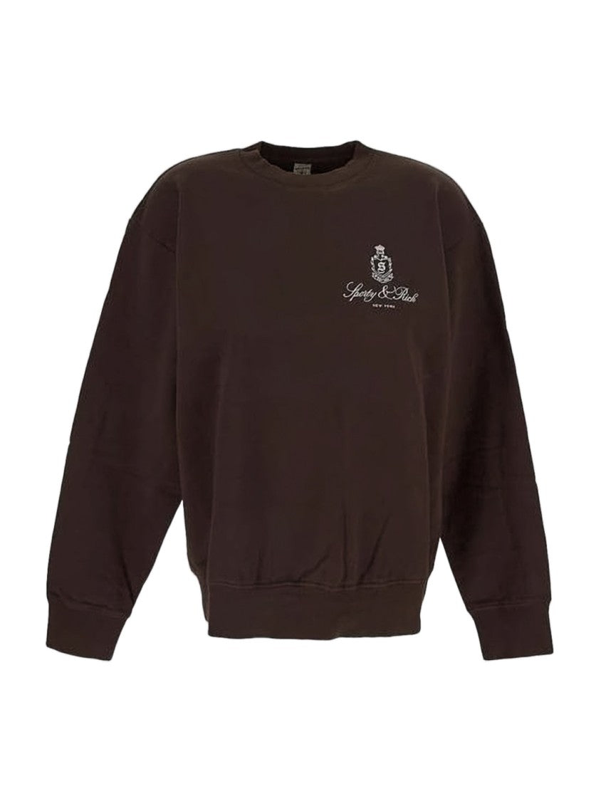 Sporty And Rich Relaxed Fit Long-Sleeve Sweatshirt With Emblems