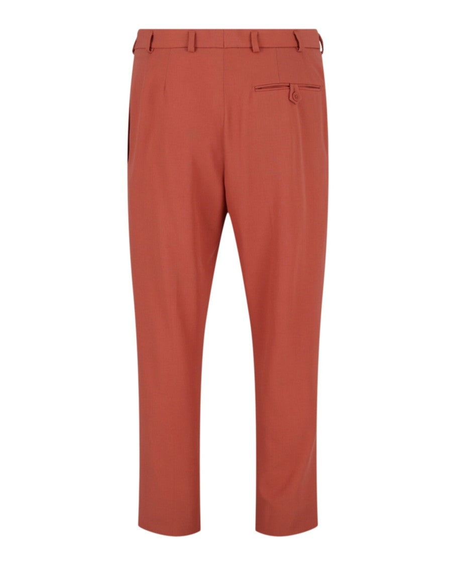 Bottega Veneta Mid-Rise Straight Leg Trousers With Textured Quilted Fabric