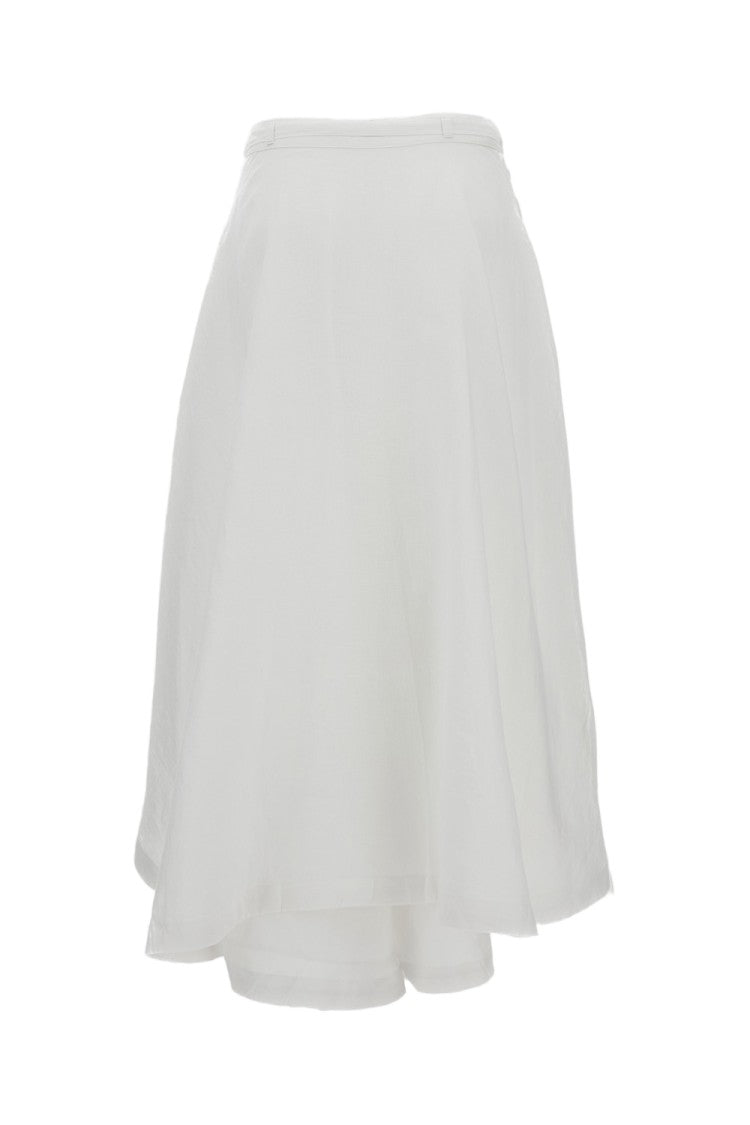 Polo Ralph Lauren Wrap-Style Long Linen Skirt With A-Line Silhouette