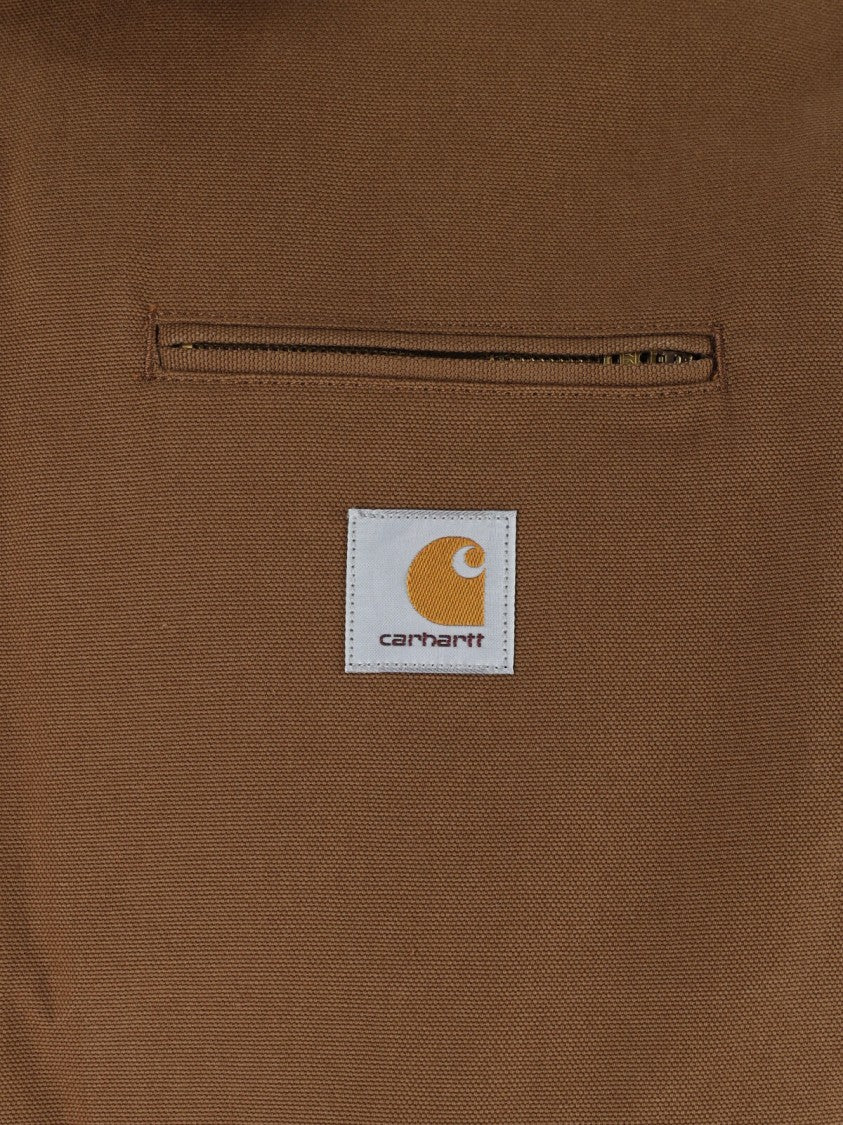 Carhartt Wip Brown Og Detroit Velvet-Collar Cotton Denim Jacket