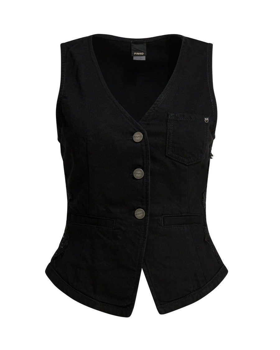 Pinko Limousine Black Denim Vest