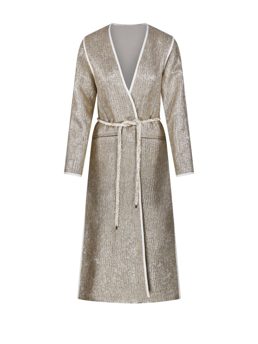 Forte Forte Wrap Design Coat With Tie Belt