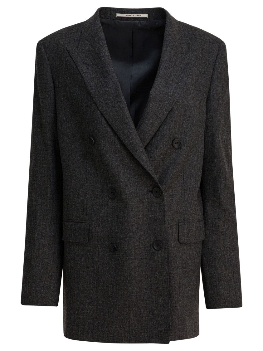 Tagliatore Double-Breasted Jacket With Structured Silhouette