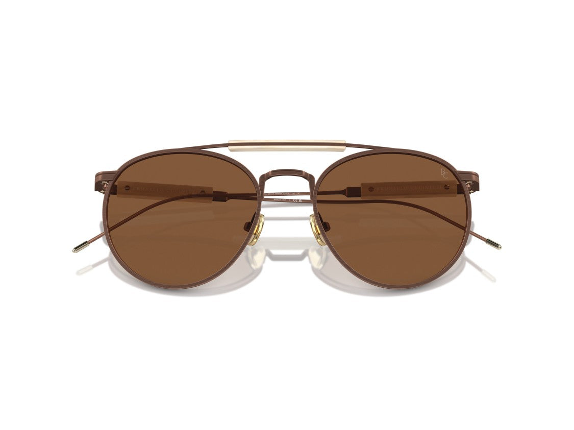 Brunello Cucinelli Brown 0Bc2004st Titanium Aviator Sunglasses