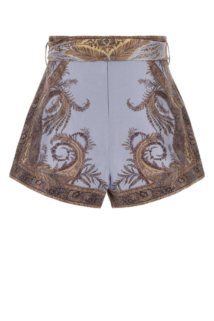 Zimmermann Printed Silk Blend Hypnotic Shorts
