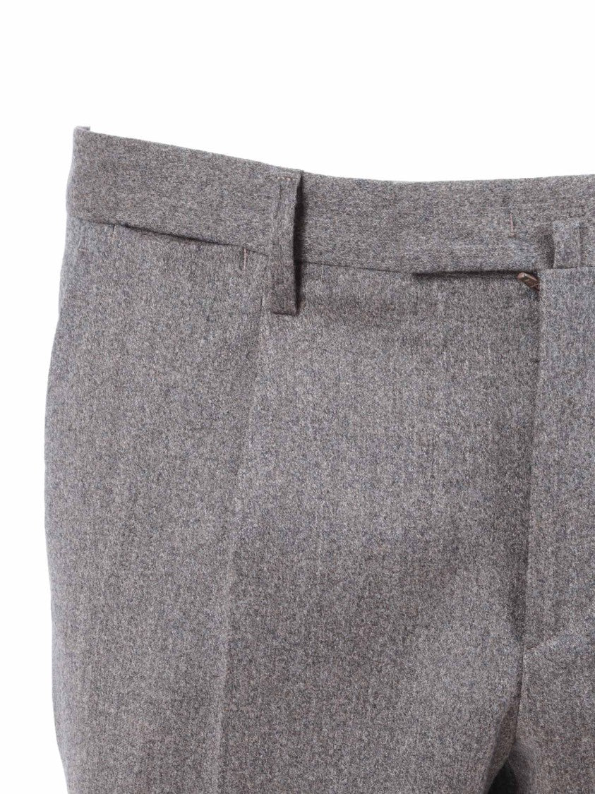 Briglia Tailored Gray Trousers With Straight-Leg Cut