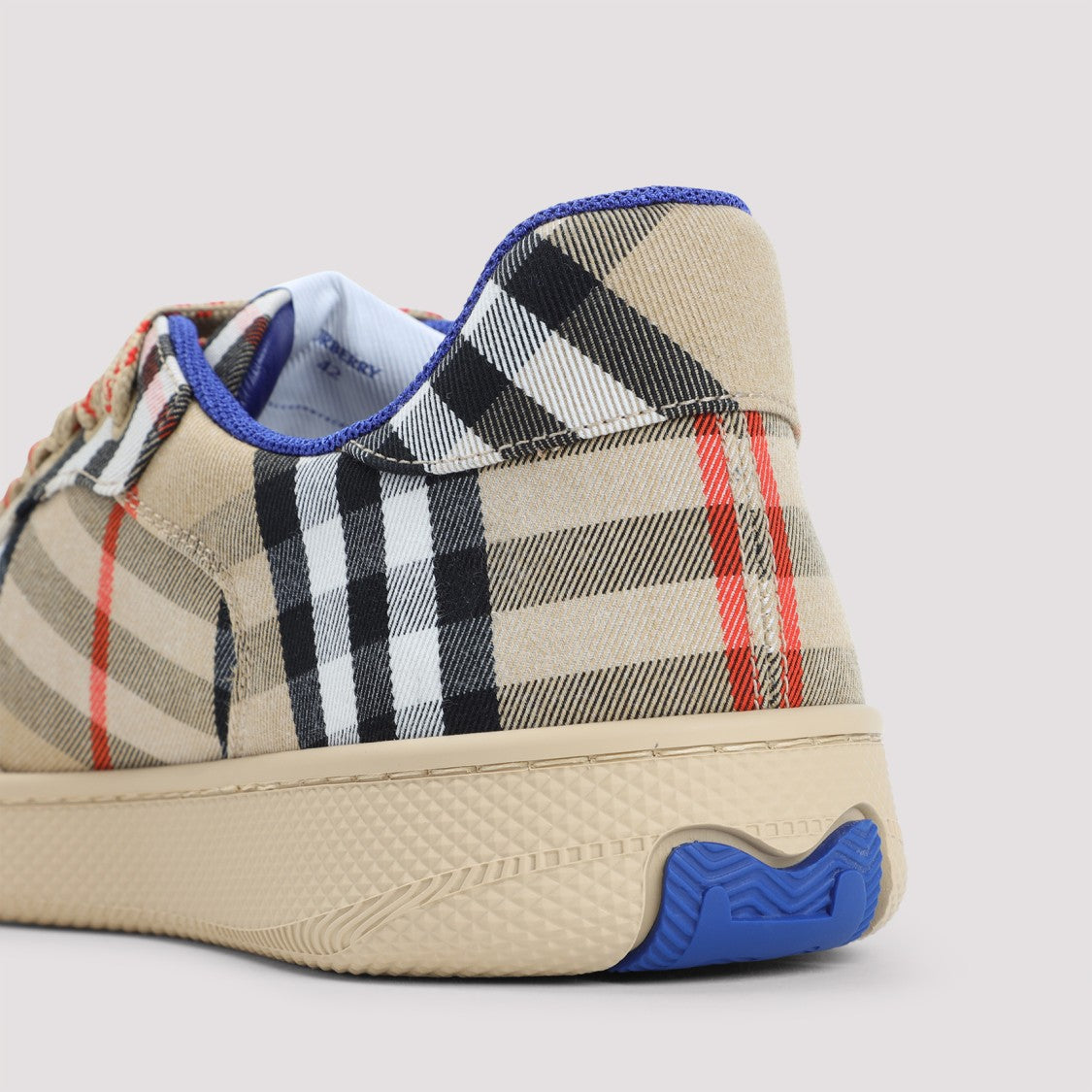 Burberry Plaid Pattern Sneakers