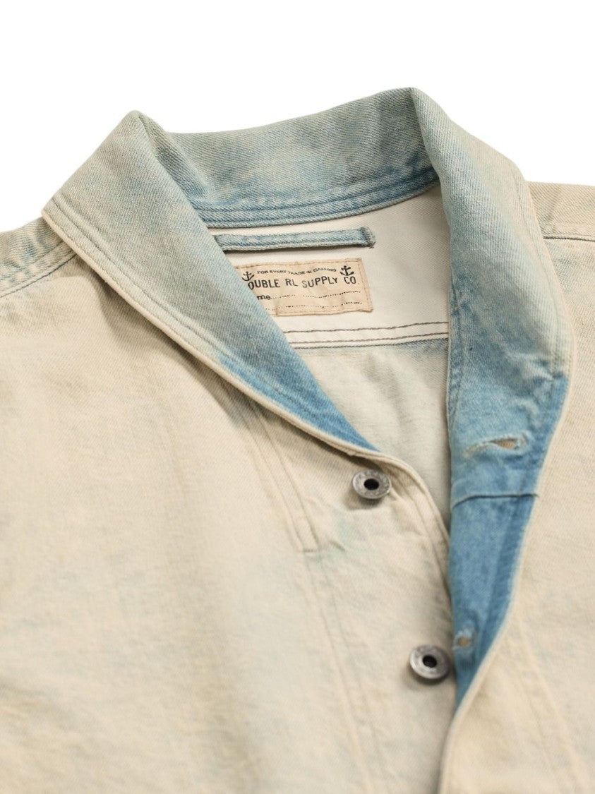 Polo Ralph Lauren Oversized Faded Indigo Jacket With Shawl Collar