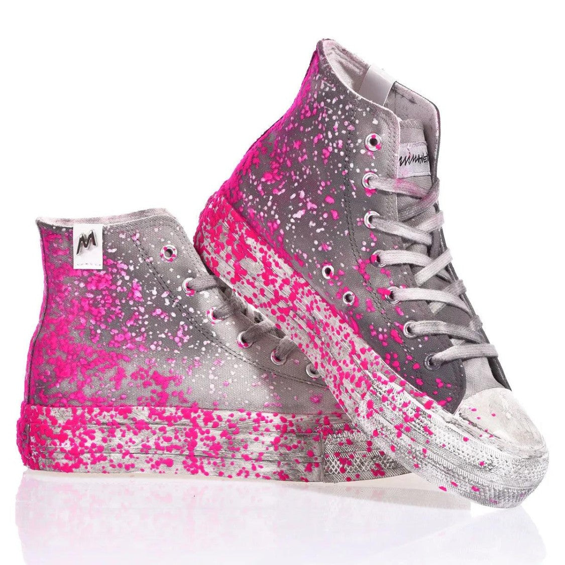 Mimanera Airlines Platform Fucsia Flock Sneakers