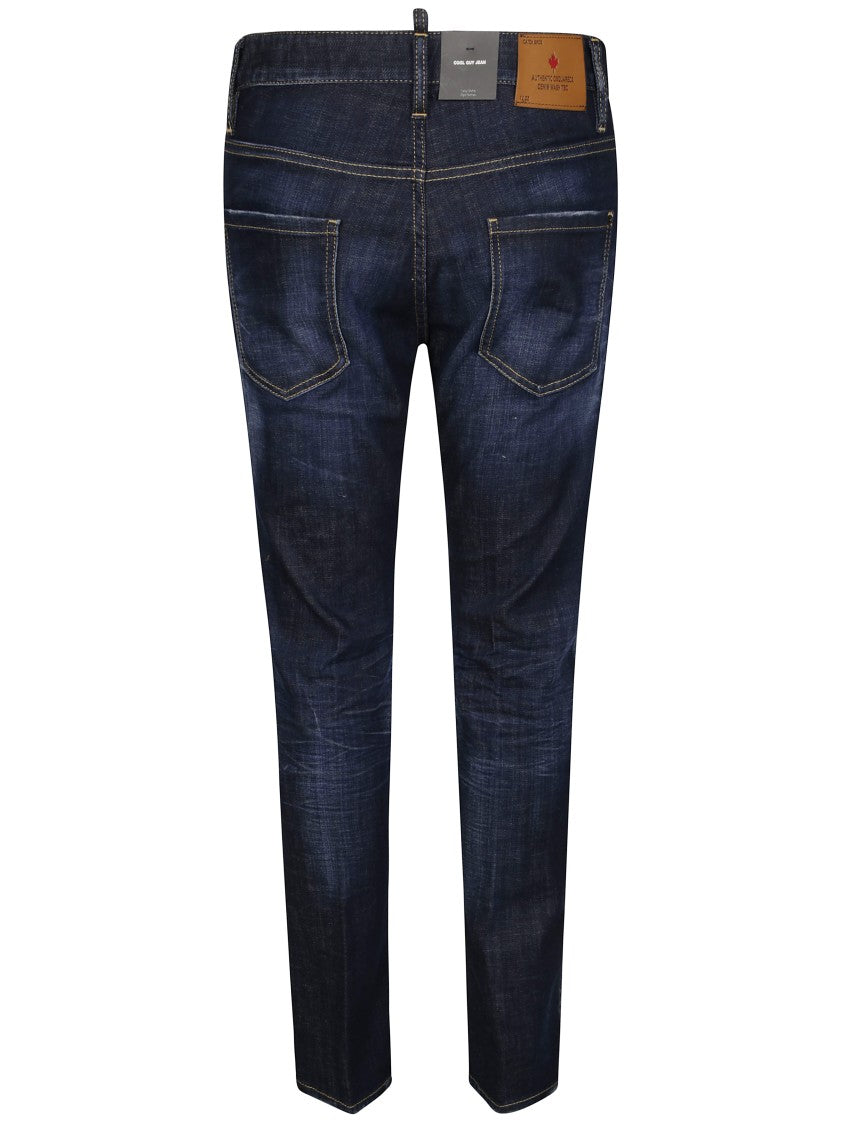 Dsquared2 Dark Wash Slim-Fit Jeans With Tapered Leg Design