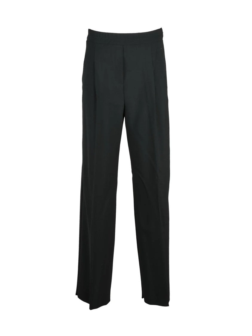 Marella Sport High-Waist Pleated Trousers With Zip Closure And Side Pockets