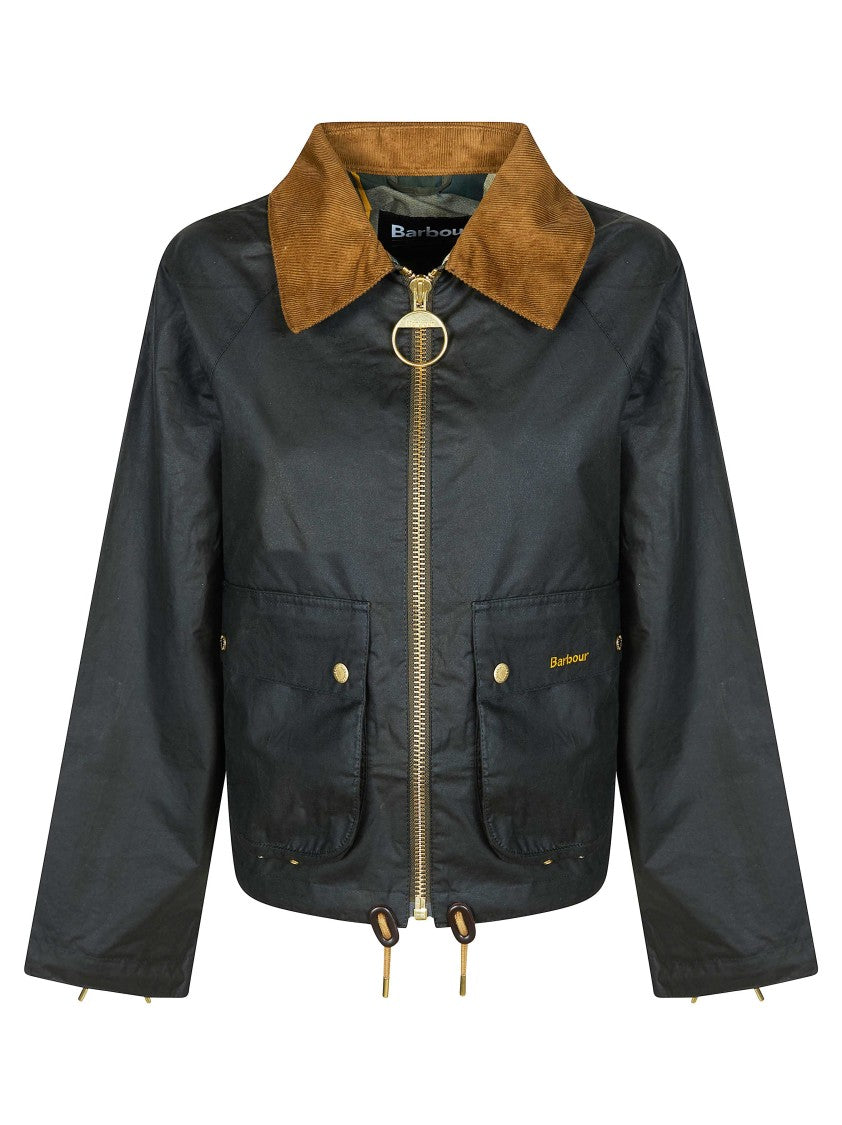 Barbour Olive Green Waxed Corduroy Jacket