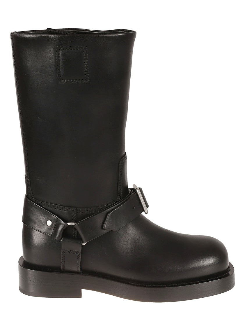Burberry Tall Shaft Calf Grain Leather Boots