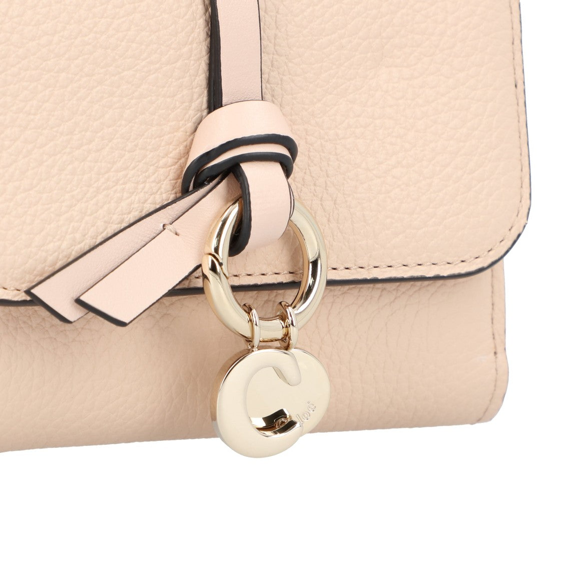 Chloé Tri-Fold Wallet Alphabet Beige