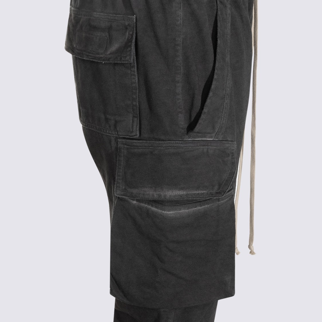 Drkshdw By Rick Owens Relaxed Fit Cargo Trousers With Elastic Waistband