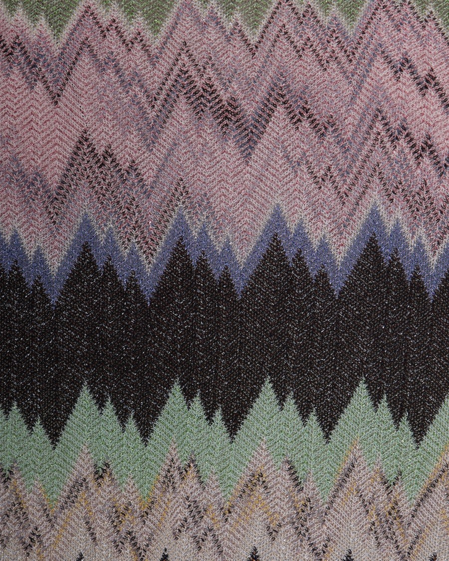 Missoni Viscose Lamé Crew-Neck T-Shirt With Irregular Zigzag