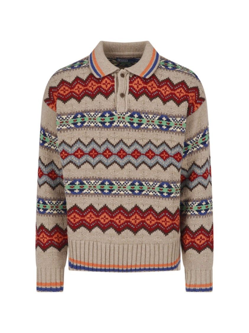 Polo Ralph Lauren Multicolor Fair Isle Intarsia Wool Sweater