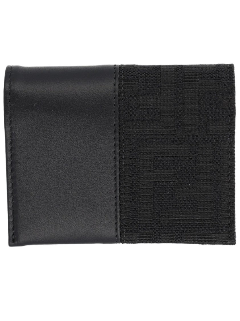 Fendi Black Geometric Pattern Calfskin Wallet