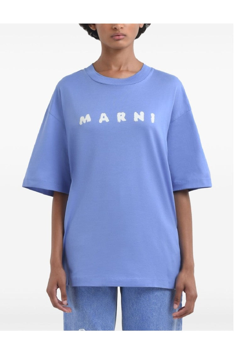 Marni Relaxed Fit T-Shirt With Bold Cloud Design