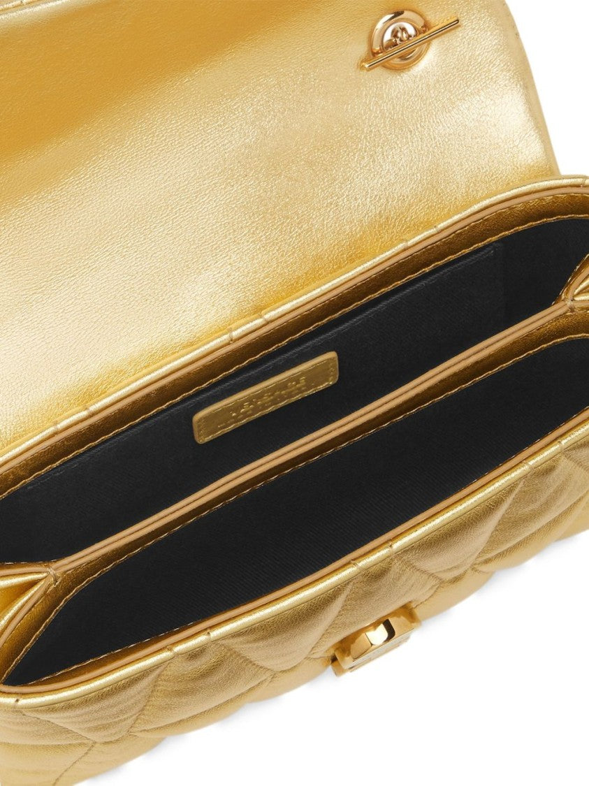 Versace Quilted Gold Lambskin Bag