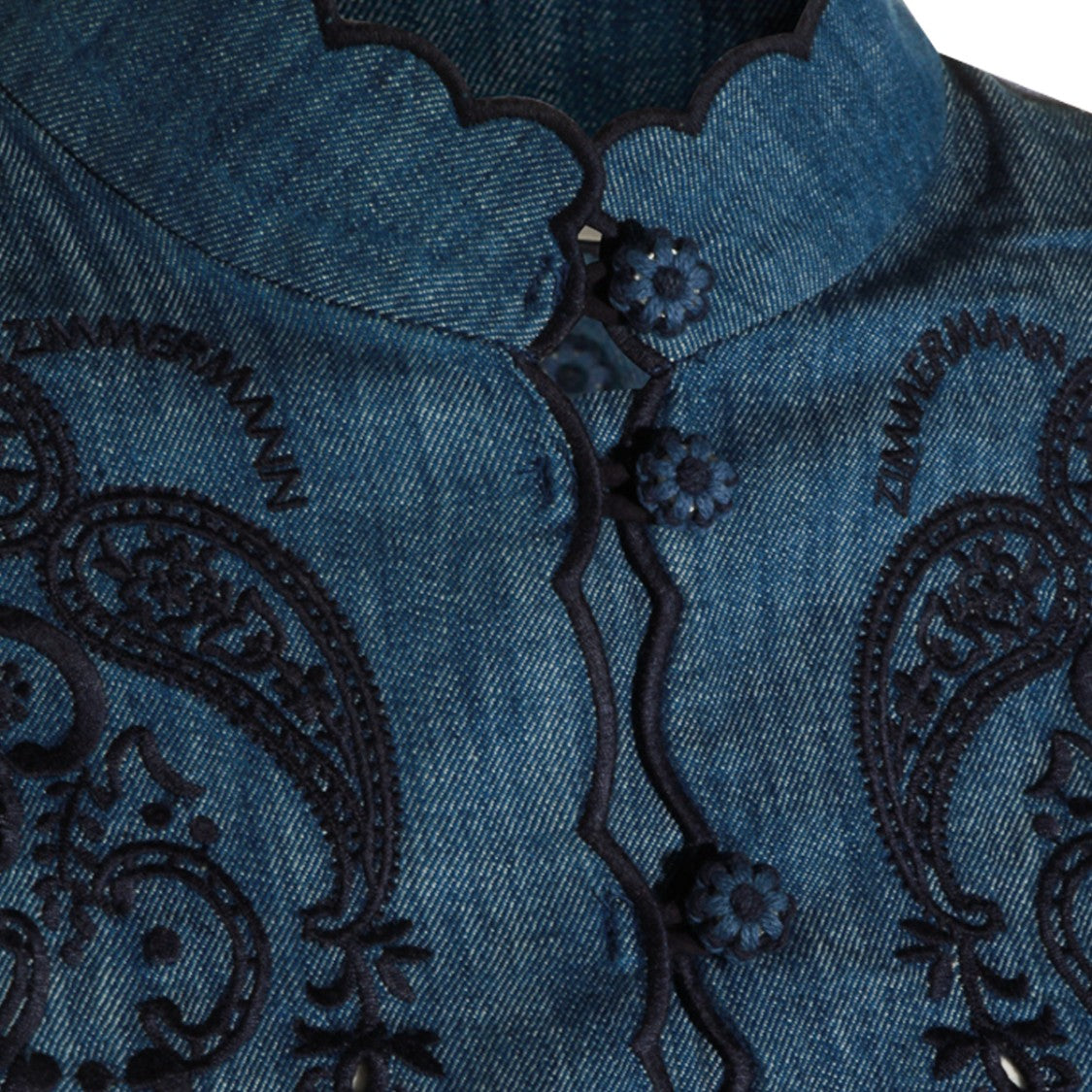 Zimmermann Blue Cotton Macrame Shirt