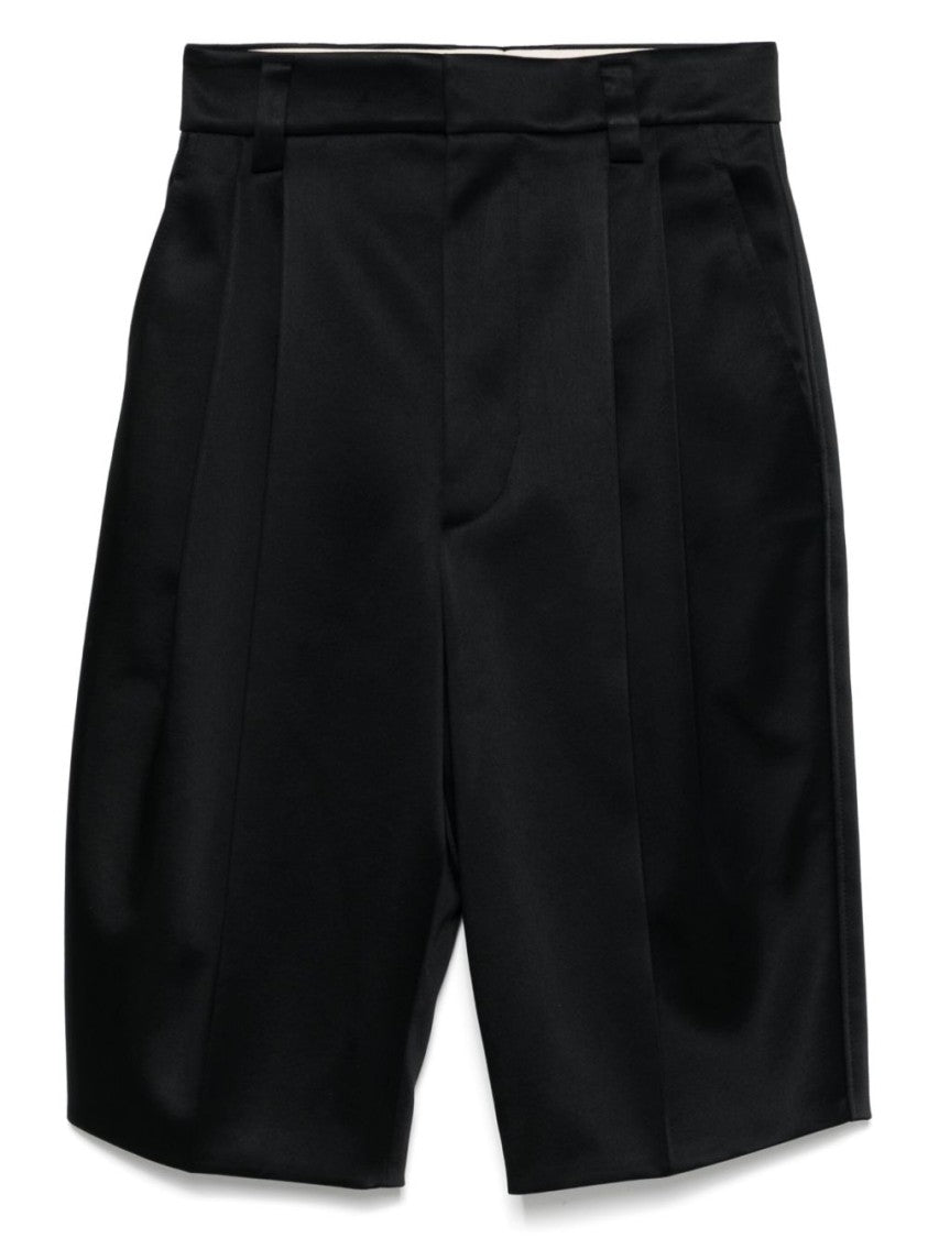 Carven Bermuda Shorts With Pleats And Tailored Design