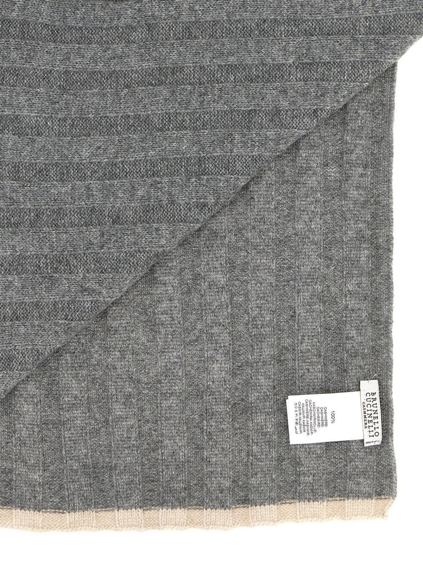 Brunello Cucinelli Ribbed Cashmere Scarf