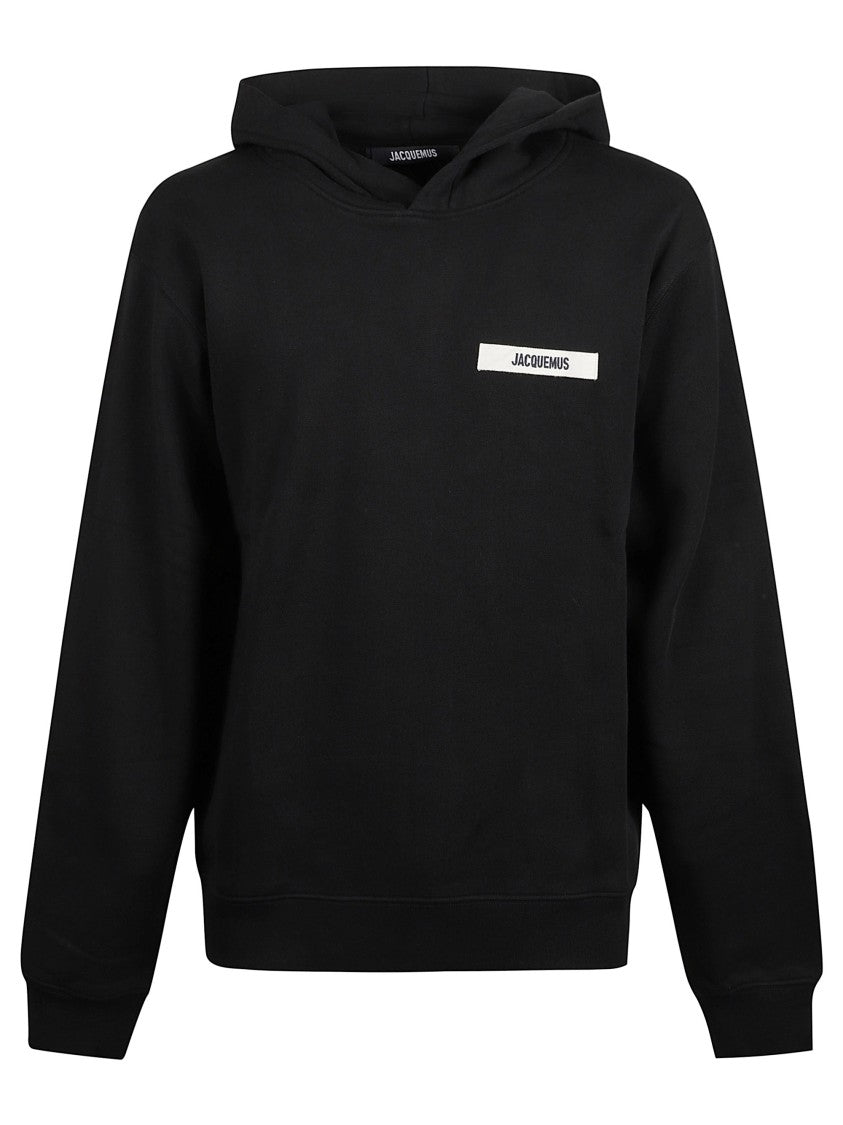 Jacquemus Black Cotton Gros Grain Hoodie