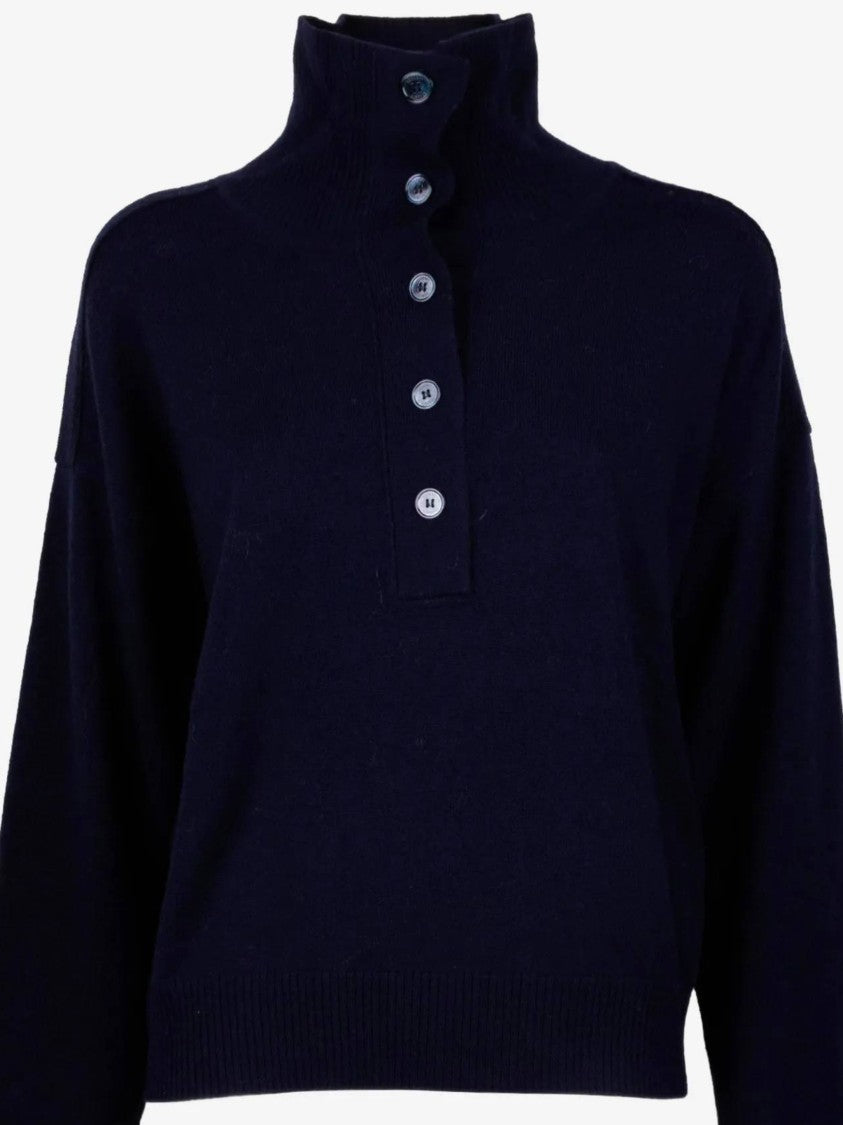 Seventy Venezia Dolcevita Con Bottoni Cropped High-Neck Sweater