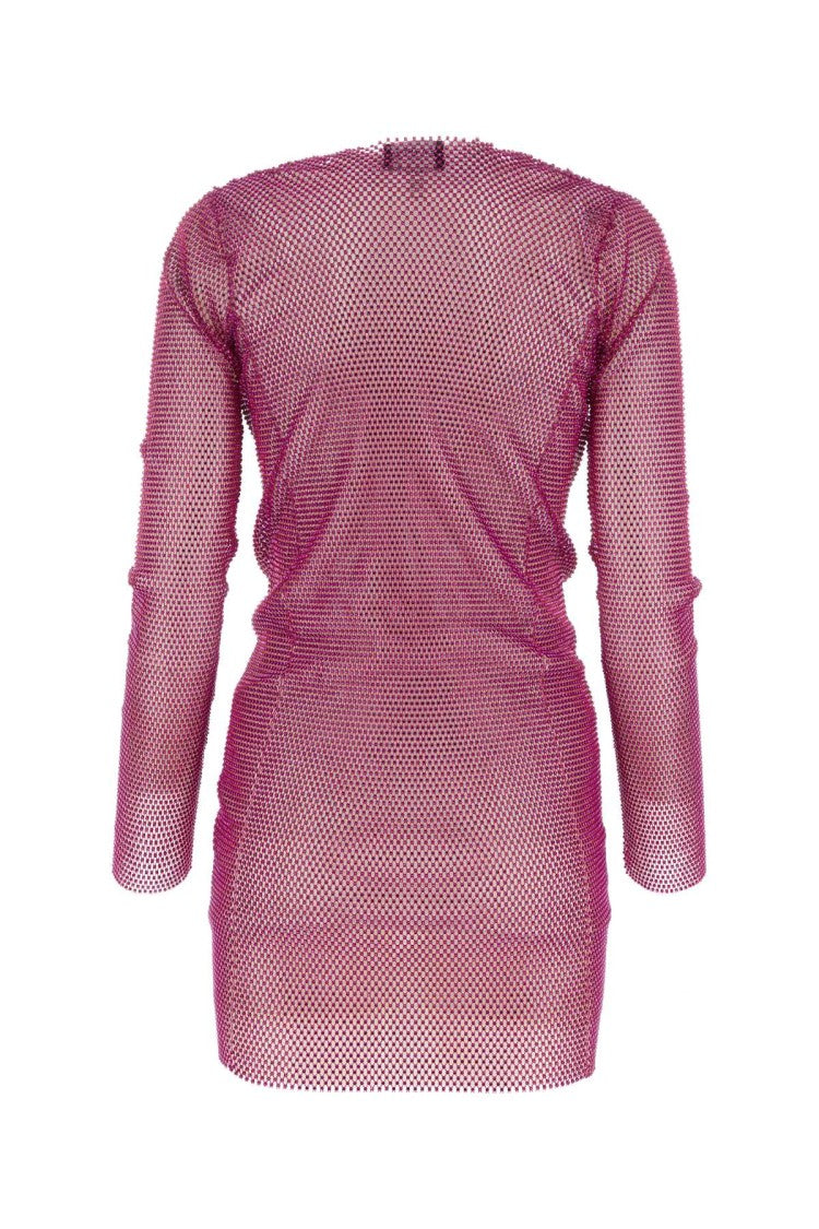 Santa Brands Purple Chain Metal Mini Dress