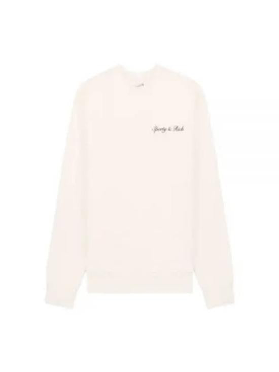 Sporty And Rich Relaxed Fit Long-Sleeve Crewneck Shirt With Text Embroidery