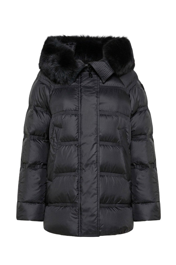 Peuterey Black Hooded Quilted Polyester Puffer Jacket