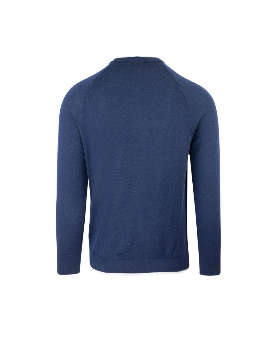 Eleventy Blue Crew Neck Sweater