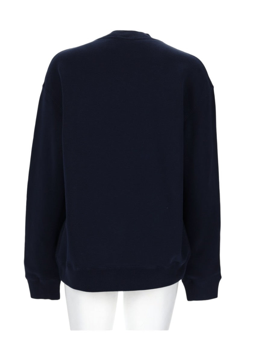 J. W. Anderson Relaxed Fit Navy Crewneck Cotton Sweatshirt