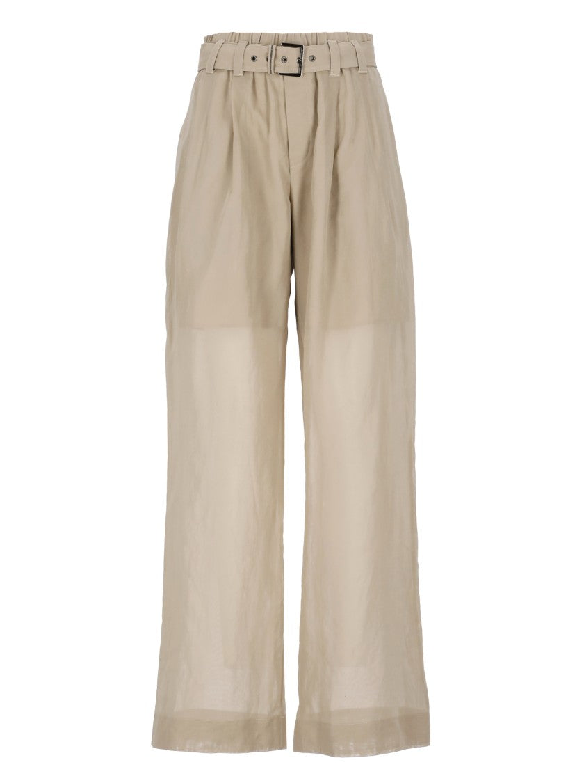 Brunello Cucinelli Beige Cotton Pants