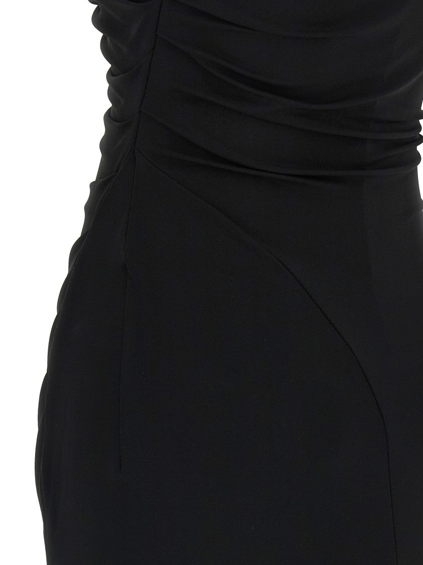 Elisabetta Franchi Jewel Shoulder Dress