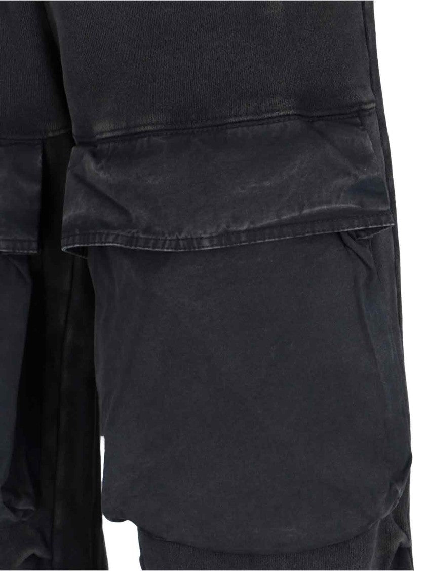 Entire Studios Black Cargo Sweatpants With Drawstring