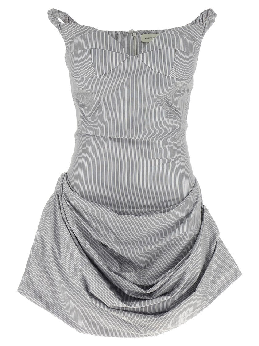 Magda Butrym Off-The-Shoulder Mini Dress With Ruffled Straps