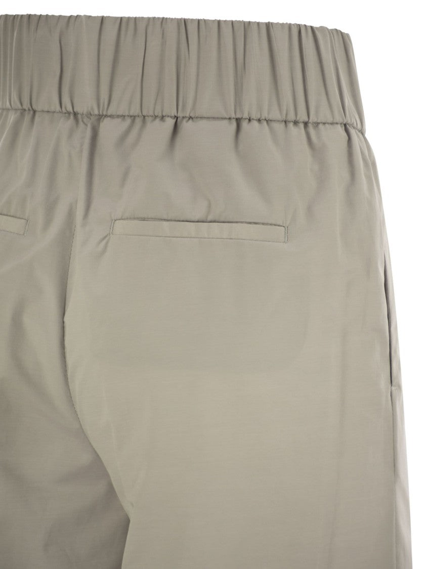 Peserico Trousers In Lightweight Technical Cotton Canvas