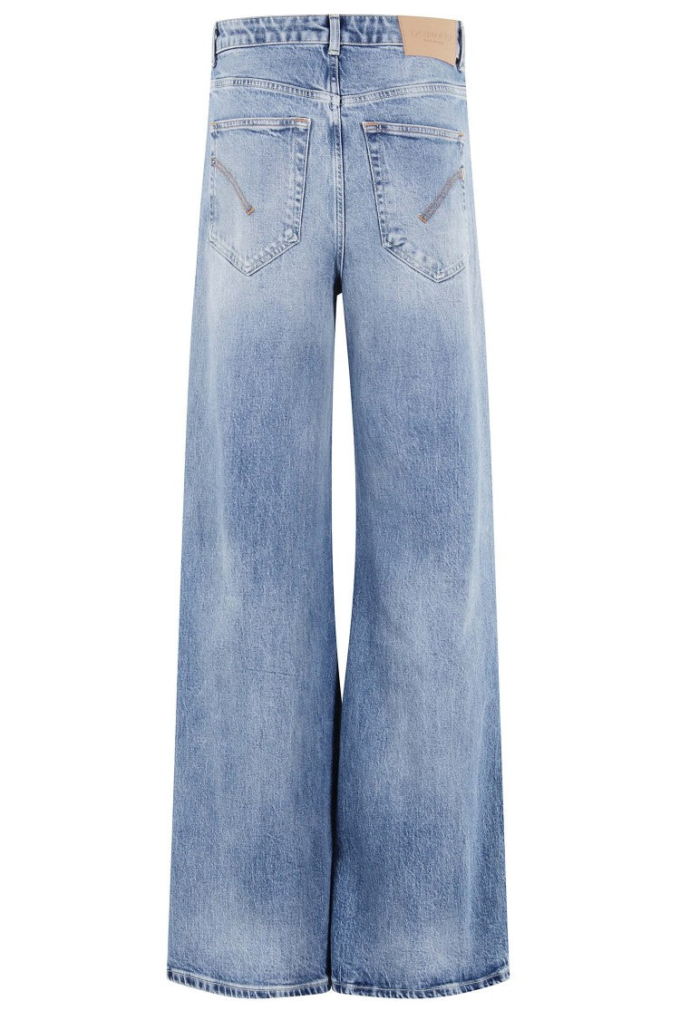 Dondup Wide-Leg Denim Jeans With Faded Wash