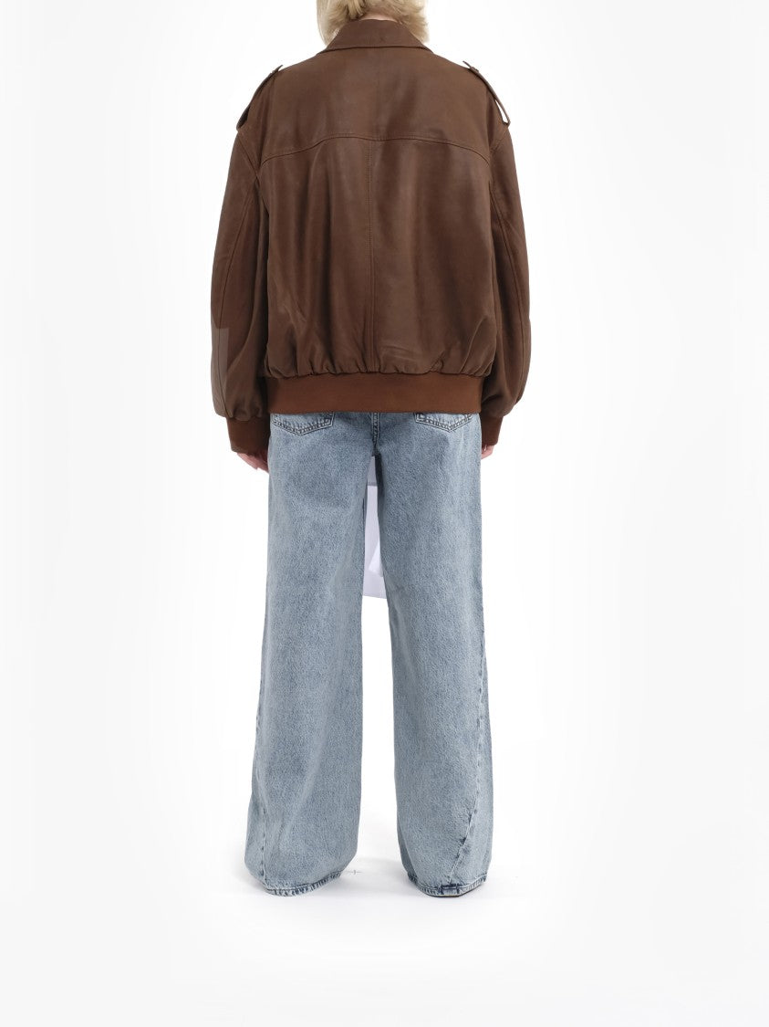 Tela Brown New Blossom Boxy Fabric Jacket